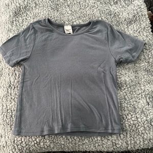 Light Blue T-Shirt Crop Top